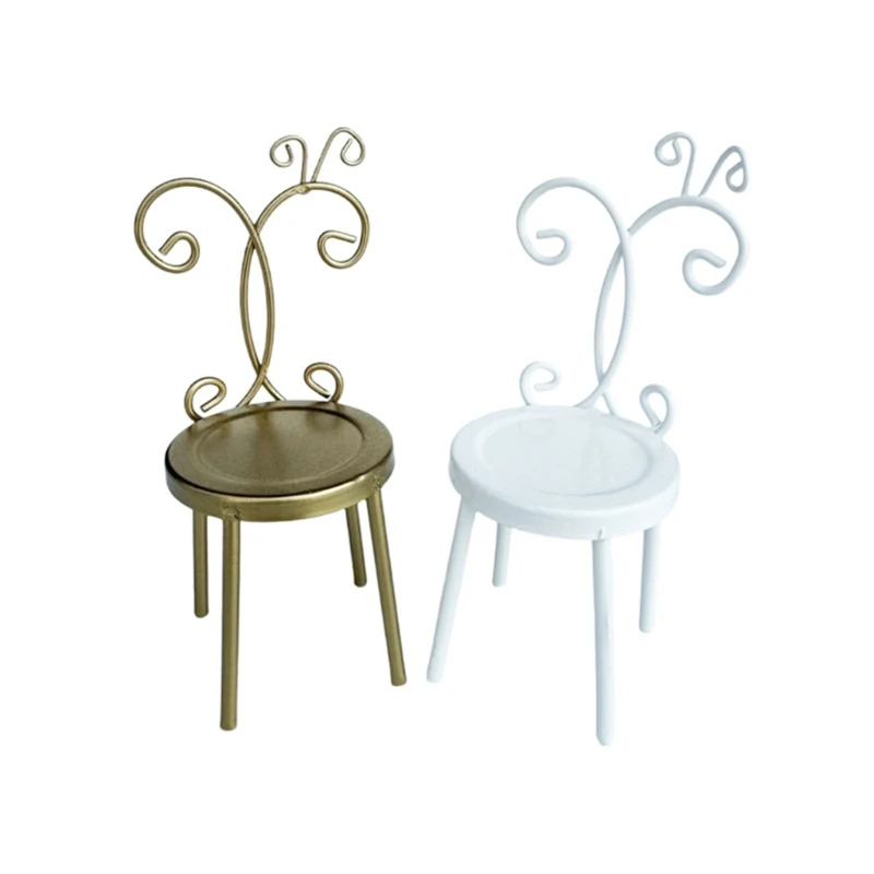 

Kids Mini Armchair Alloy Construction For Doll House Displays Model Scene 15UB