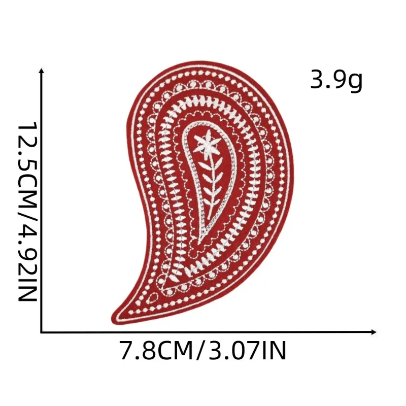 30pcs/Lot Luxury Embroidery Patch Indian Bride Hana Tattoo Leaf Cashew Body Bag Clothing Decoration Accessory Craft Diy Applique