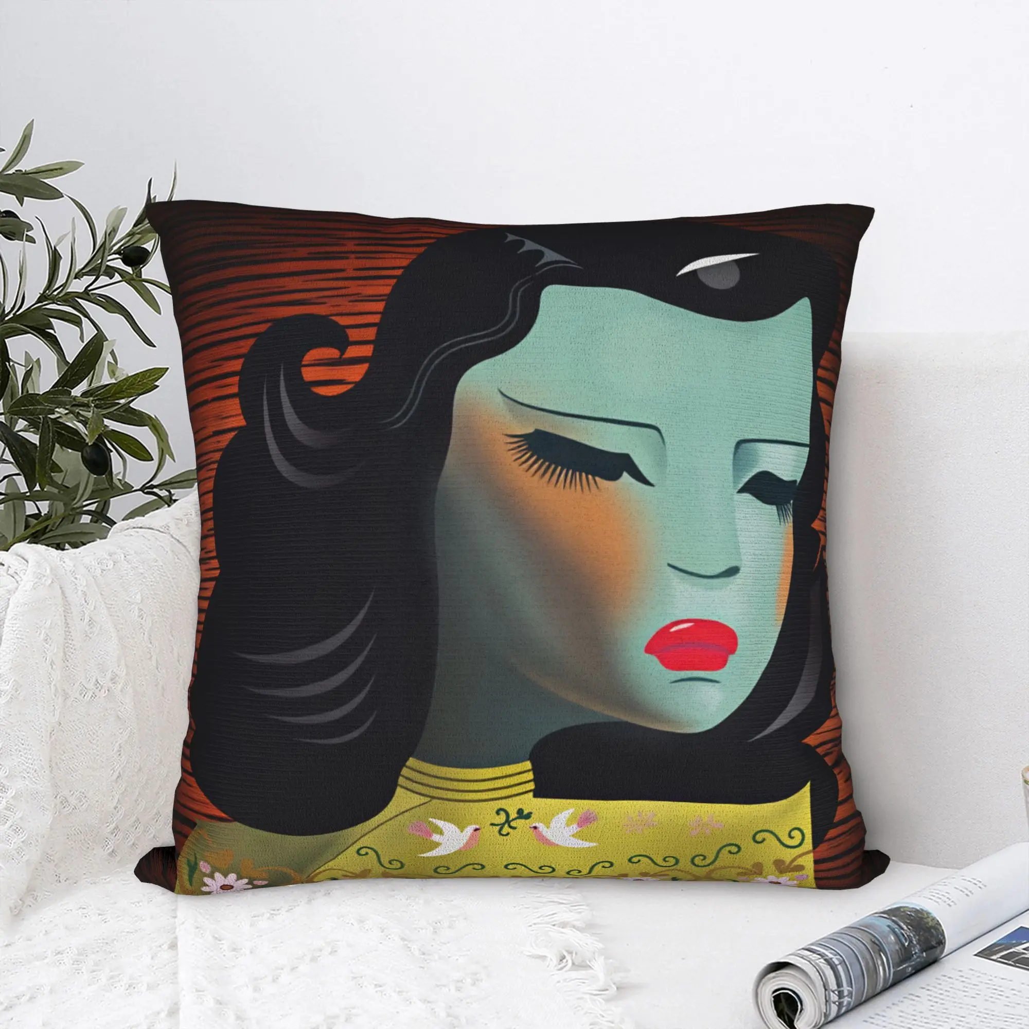 Miss Wong Vladimir Tretchikoff Pillowcases  Funny Pillow Case For Sofa Home Decor Custom Pillow Cover