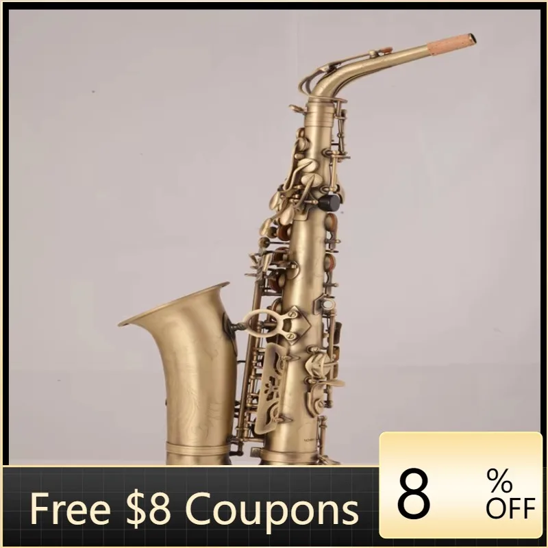 STLF Wholesale/Sample Customization/Factory Price Hot Sale Copper Color Surface Electronic Flat Alto Saxophone