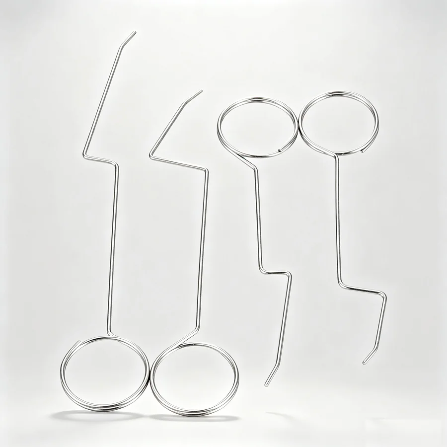 4Pcs Locksmith Tools Set Beginner Lock Pick Kit 17cm Hook Rake Picks with Coil Spring Handle Starter Locksmith Toolkit Practice