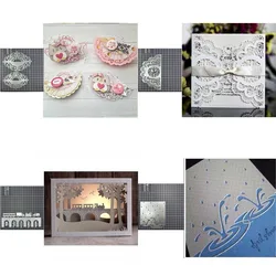 Tea Cup Lace Bag Train Bridge Pier Pond Rain Background Hunter And Dog Metal Cutting Dies DIY Scrapbooking Decorative Embossing