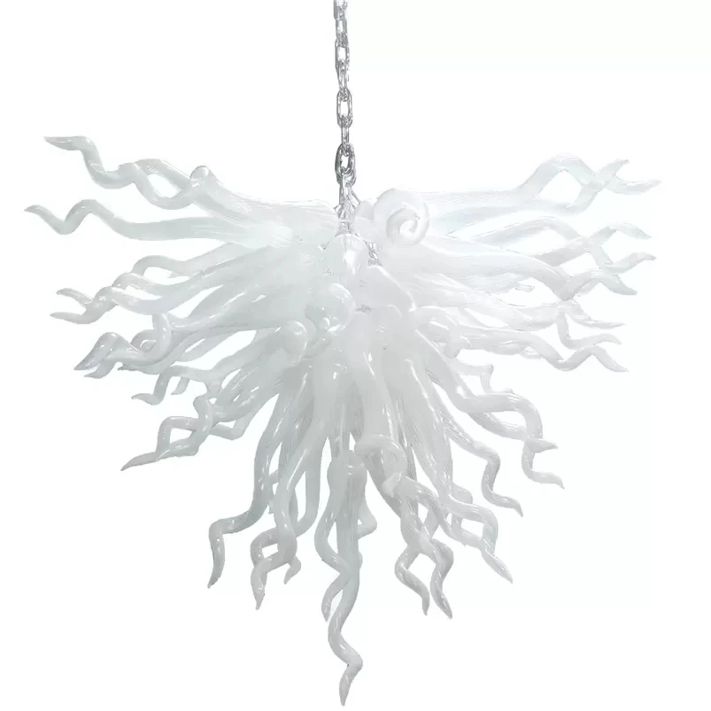 

American hand-blown glass chandelier dinner party decoration design hanging LED lighting