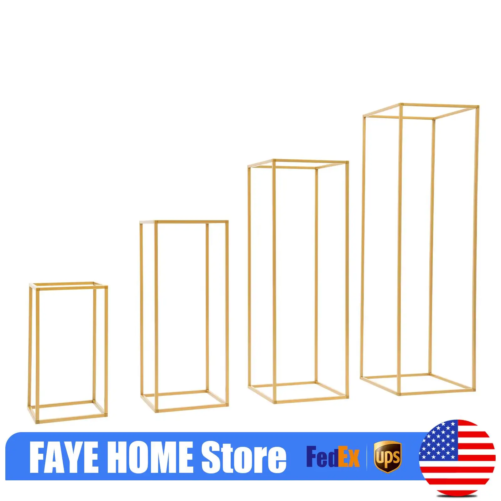 

Свадебная подставка для цветов, набор из 4 пластиковых треугольных держателей для цветов (40/60/80/100 см)