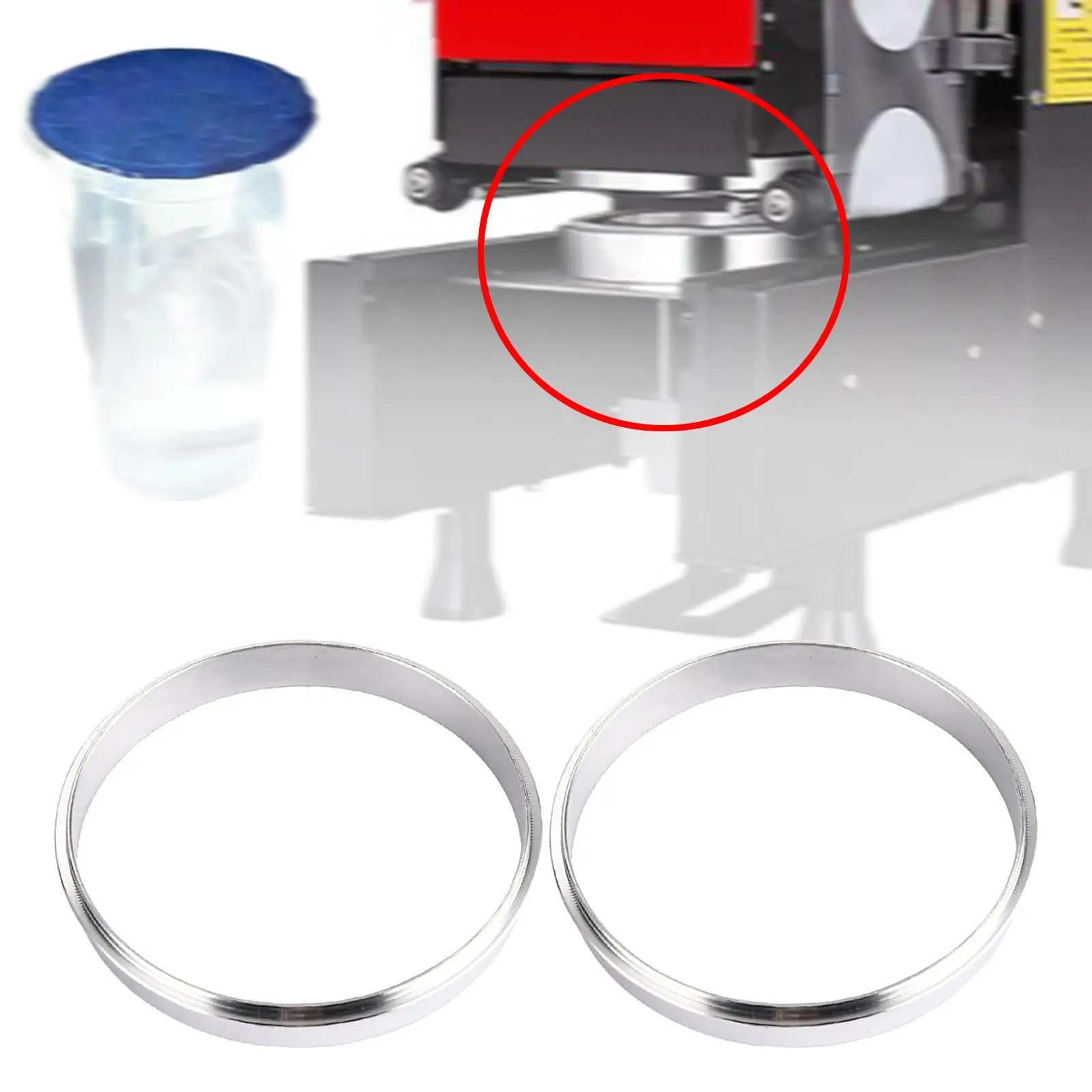 Automatic Cup Sealer Machine Aluminum Ring Replacement Gasket Washer for Milk Tea Shop 92mm Diameter