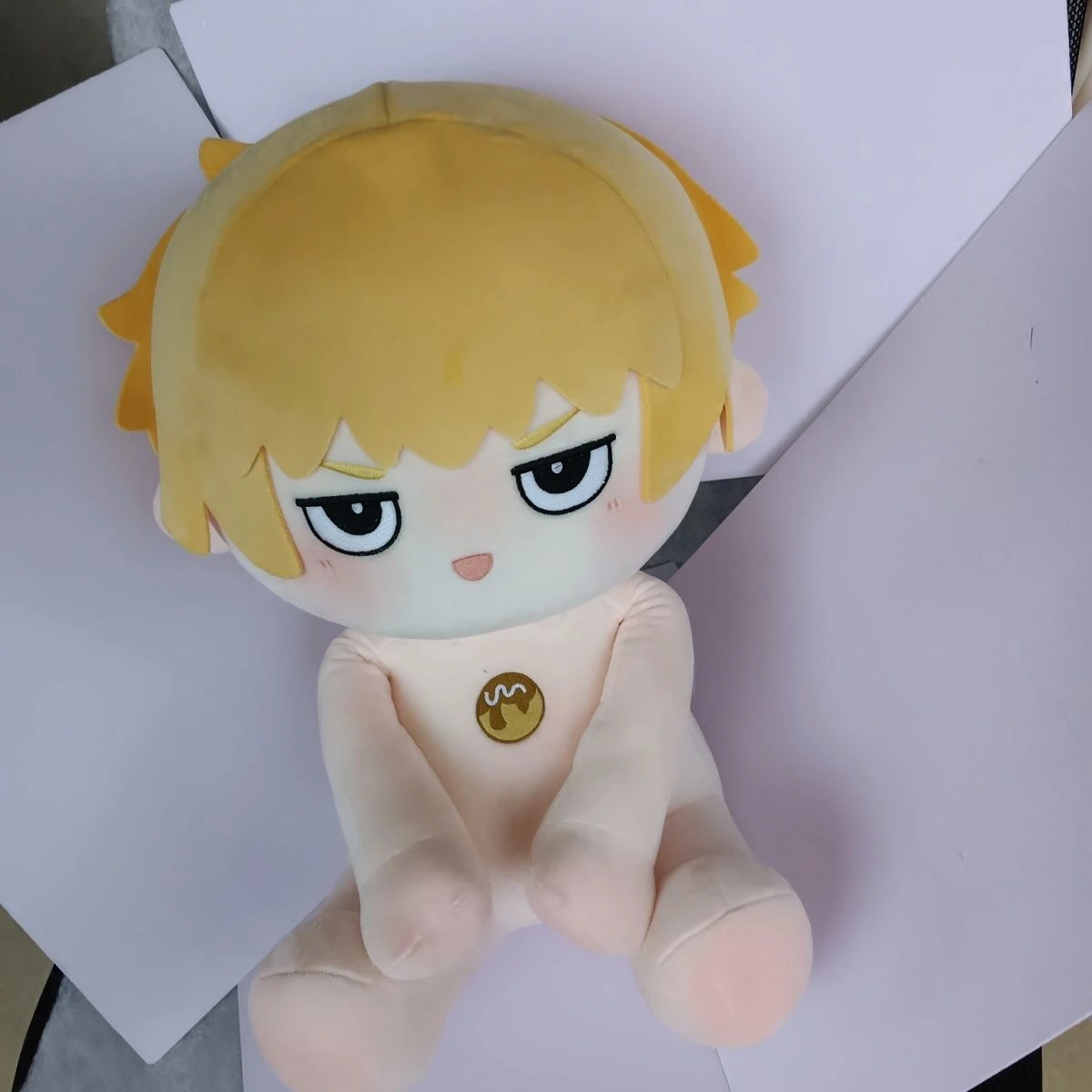 Anime Mob Psycho 100/Mobu Saiko Hyaku Reigen Arataka Cosplay dibujos animados 40cm sentado muñeco de algodón de felpa Maumet juguetes bebé desnudo Navidad