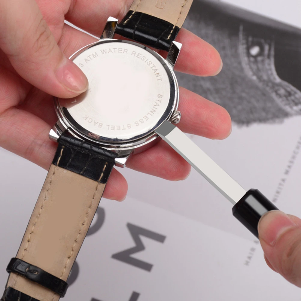 

Back Opener Tool Ultra-Thin Black Handle Radian Design Easy Open Pressure Case Backs Wrist Watch Repair Kit Watch Opener