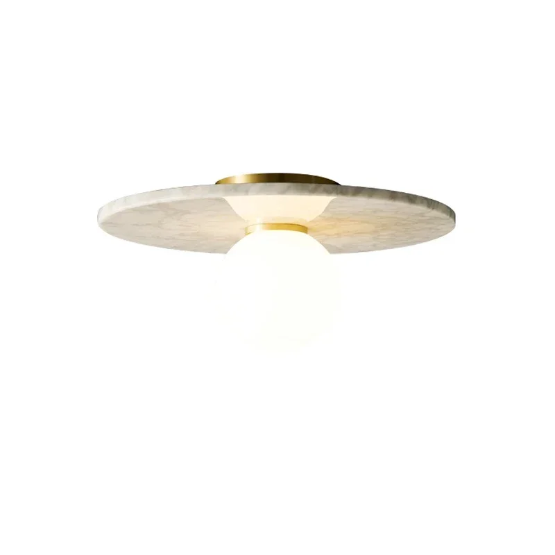 Nordic White Black Green Stone Aisle Corridor Lamp Marble Ceiling Light for Home Decor Living Room Bedroom Marble Lighting