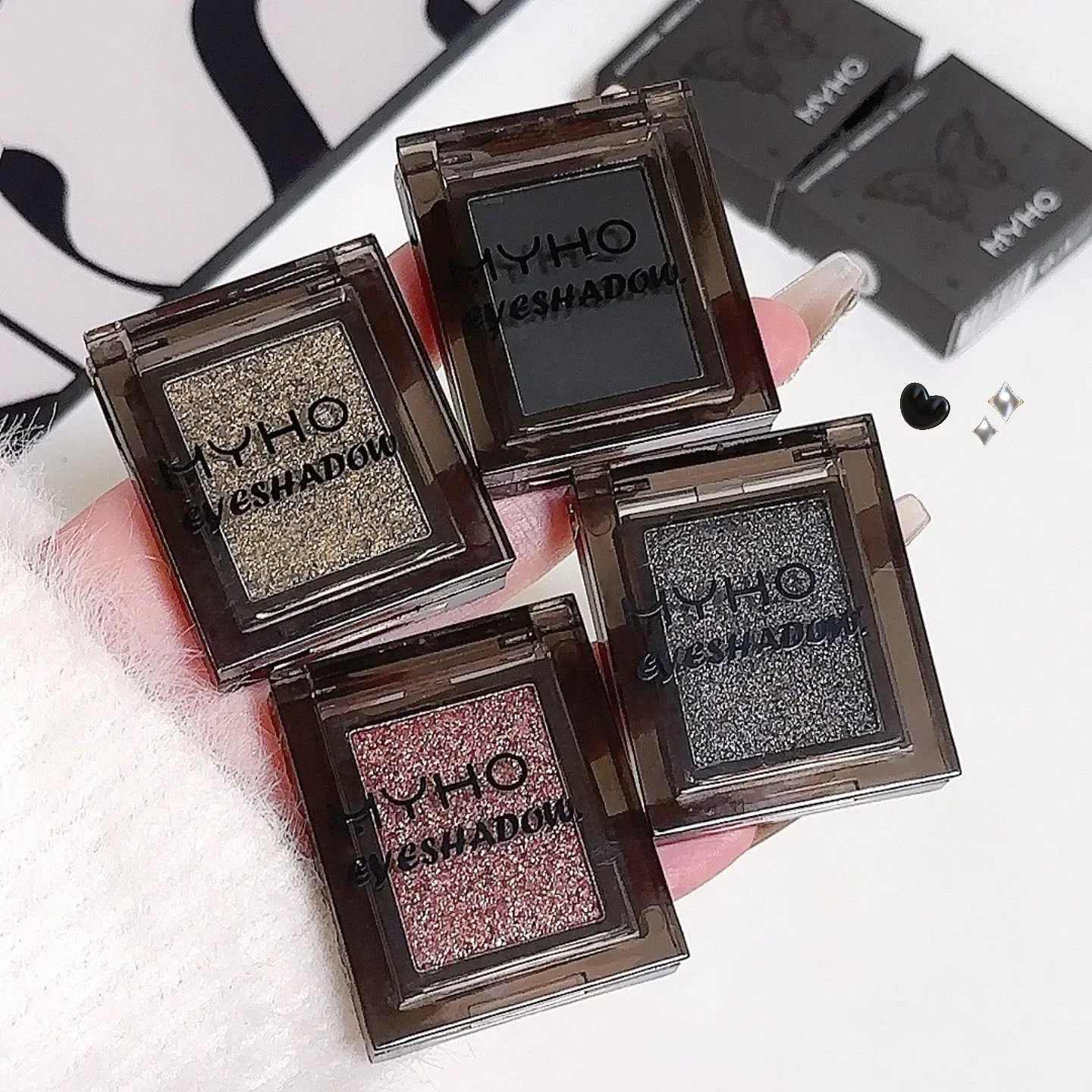 Heallor Perzik Roze Punk Rokerige Oogschaduw Palet Parelmoer Liggende Zijderups Verhelderend Oogpigment Matte Glitter Pers Poeder Ey