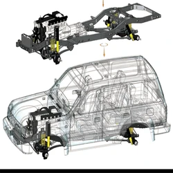 1/10 RC Crawler Chassis RCRUN RUN80 LC80 Kit telaio in metallo interasse regolabile scala di realistico parti di aggiornamento per auto camion fuoristrada