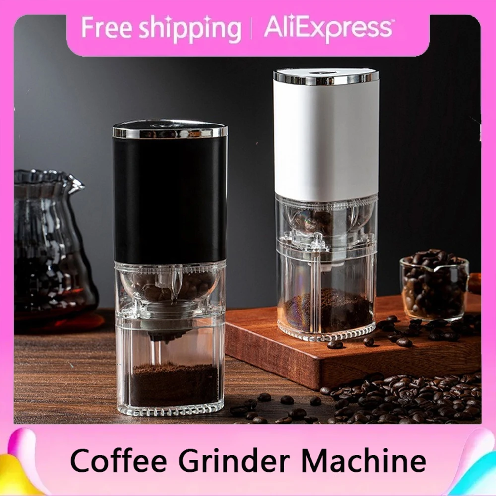 

Portable Electric Coffee Grinder Machine Type-C USB Charge Ceramic Grinding Core Home Coffee Beans Pulverizer Grinder for Office