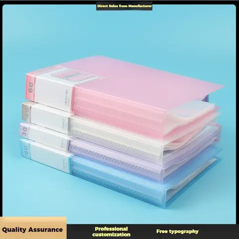 Candy Colored A5 Thickened Elementary School Student Word Card Storage Folder Multi-layer Transparent Receipt Document Bag