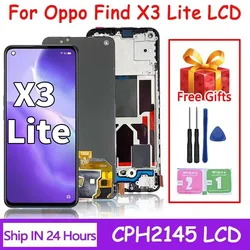 6.43“AMOLED X3Lite Display For Oppo Find X3 Lite CPH2145 LCD Display Touch Panel Screen Digitizer Assembly Replacement