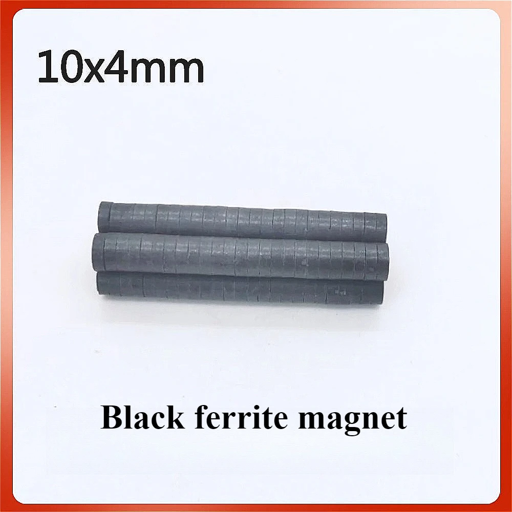 50-300PCS Round ferrite 10x4mm ordinary black magnet crafts magnet refrigerator stickers DIY magnet patches 10*4 10*4