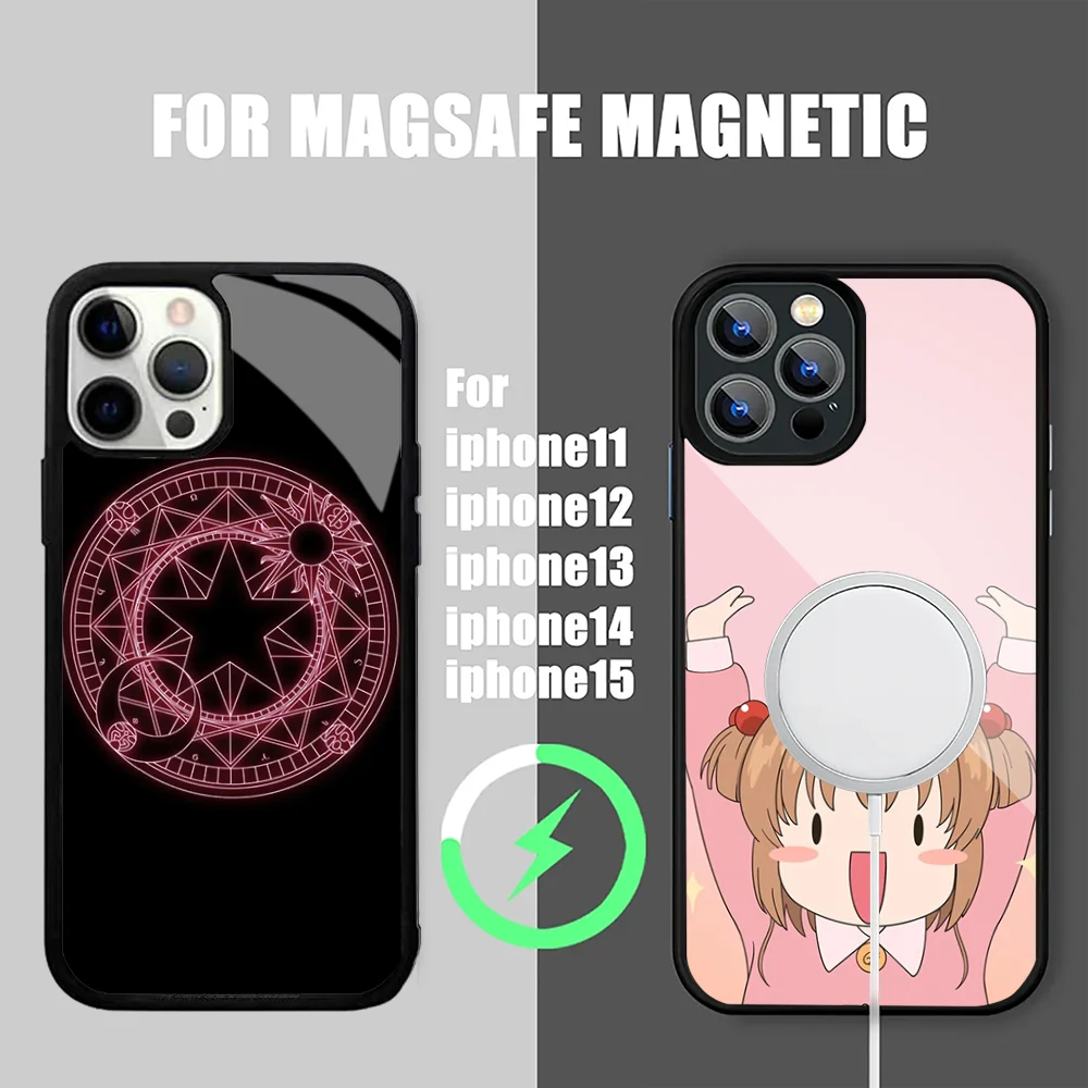 

CardCaptor Sakura Anime Phone Case For IPhone 15 14 13 Pro Max 11 12 Mini Alex Mirror For Magsafe Wireless Charging Cover