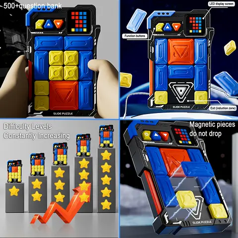 Smarta Super Slide Pusselspel Barn 500+ Utmaningar Problem Intellektuell Klargörande Leksaker Logiskt Tänkande Hjärna Pedagogiska Leksaker 10 best sales smartspel - №5