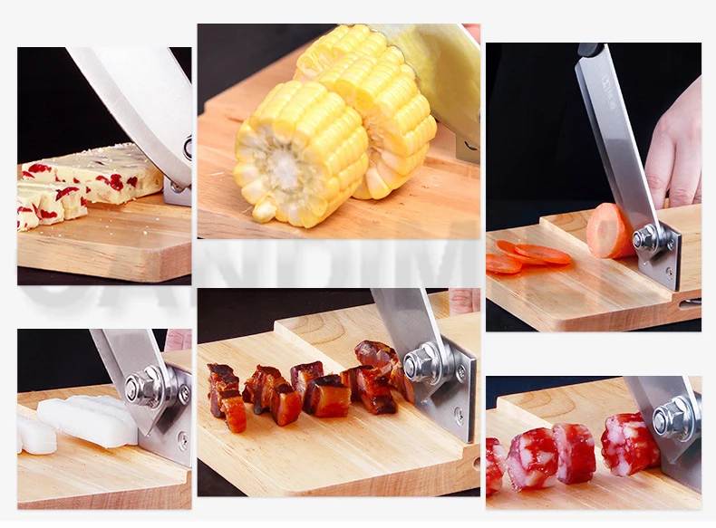 Manual Slicer Household Rice Cake Knife Meat Slicer Cutting Board Kitchen Tools Cooking Accessories