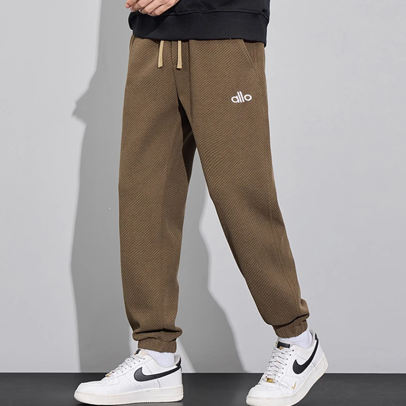 

Autumn Winter New Arrival plus Size Men's Casual Trousers Thick Elastic Cuffed Nine-Foot Long Pants Loose Fit Comfortable
