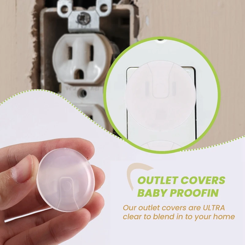 Outlet Plug Covers (32 Pack) Clear Child Proof Electrical Protector Safety Caps