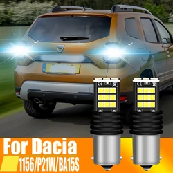 2pcs P21W LED Back Up Lamp Bulb Reverse Light 7506 BA15S 1156 Rear Fog Light Canbus For Dacia Duster Sandero Logan Jogger Spring
