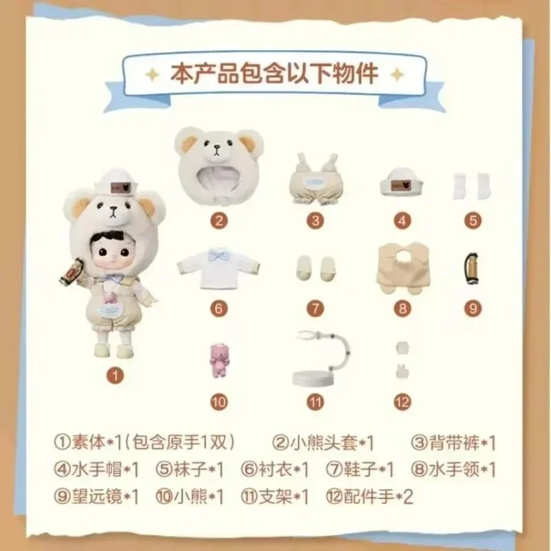 POPMART HACIPUPU Series Stitch 1/8 Joint Movable Action Figure Penguin Anime Doll Captain Bear Model Trend Xmas Gift toys - view 5