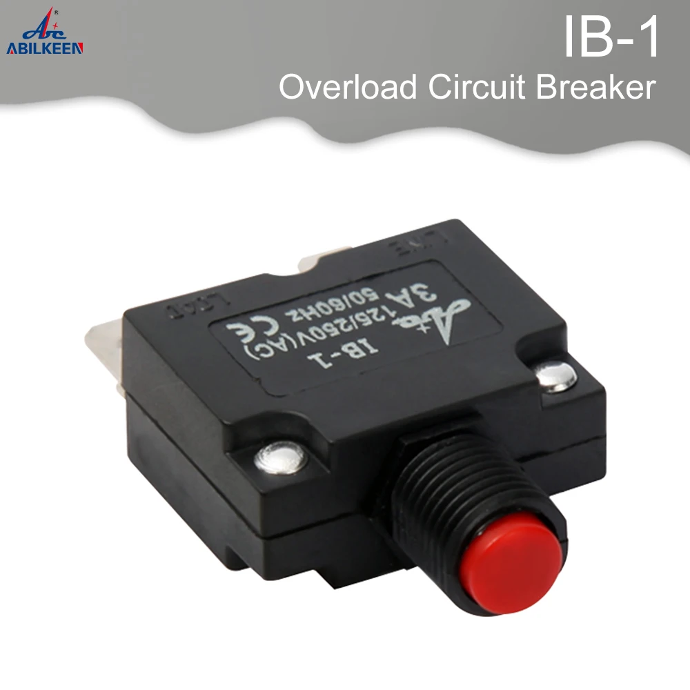 IBB/IB-1 12A Plastic Motor Protection Thermal Switch Overload Circuit Breaker