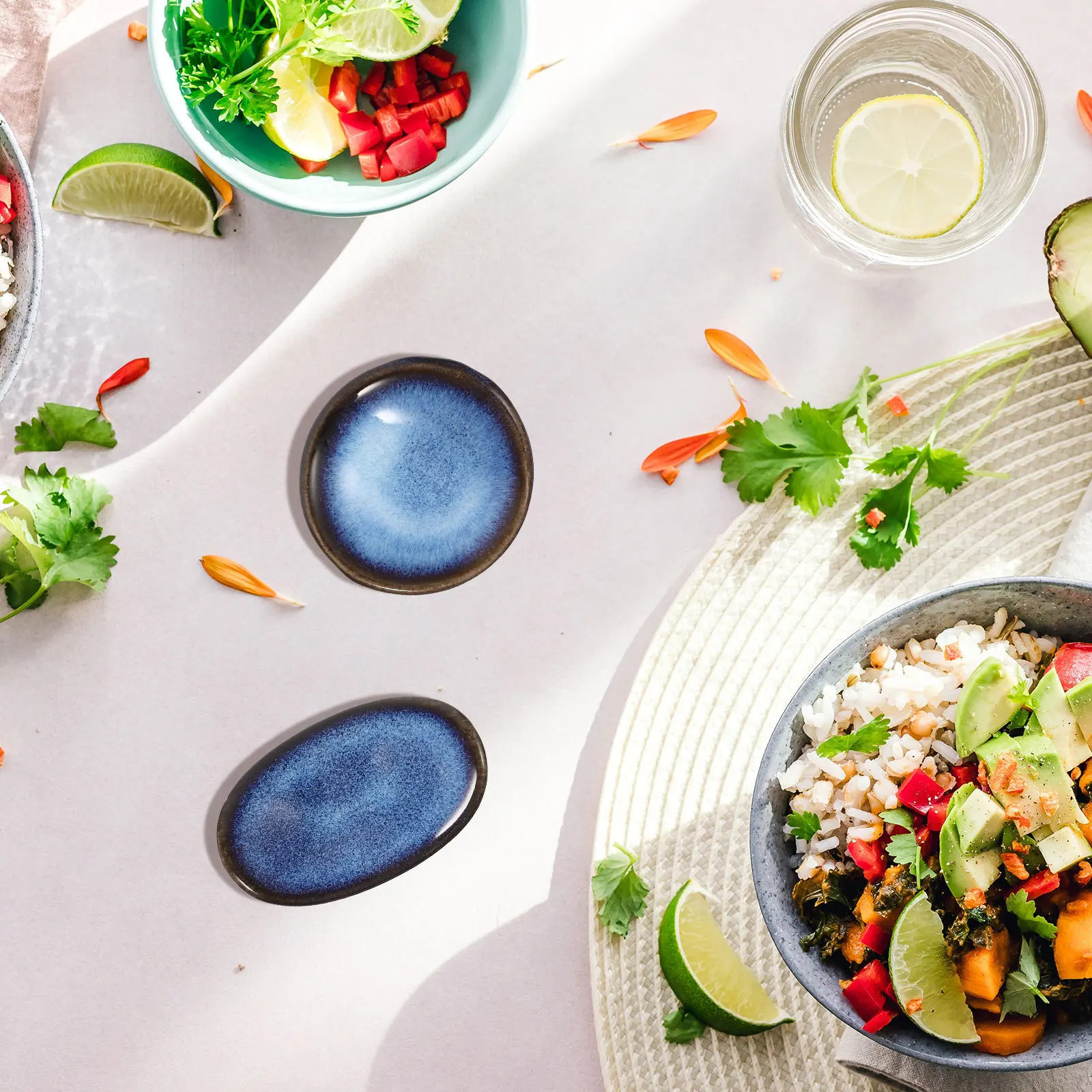 

6Pcs Ceramic Chopstick Rests Japanese Style Porcelain Holders for Forks Spoons Dining Table Decoration Chopstick Rest