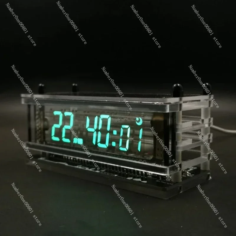 

VFD Screen Clock Transparent Substrate Rare Antique Vacuum Fluorescent Display with Temperature Compensation Clock