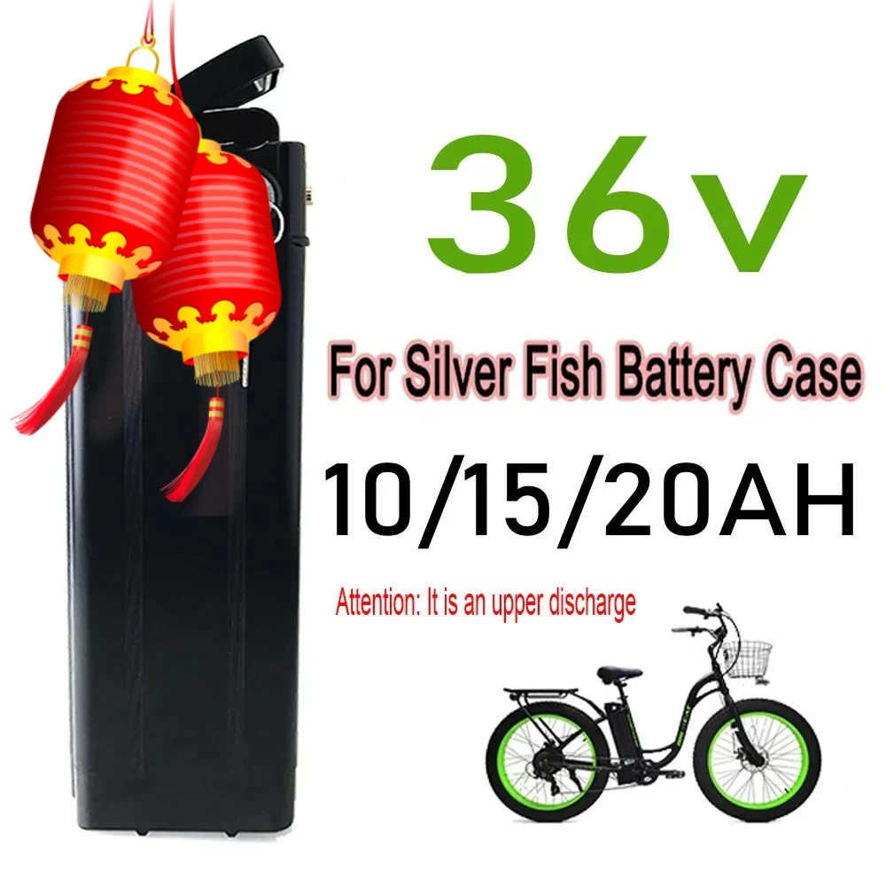 

2025 NEW 36V 10AH 15AH 20AH Lithium Silver Fish Batterie Akku for 350W 500W 750W 1000W Li-ion Battery Pack