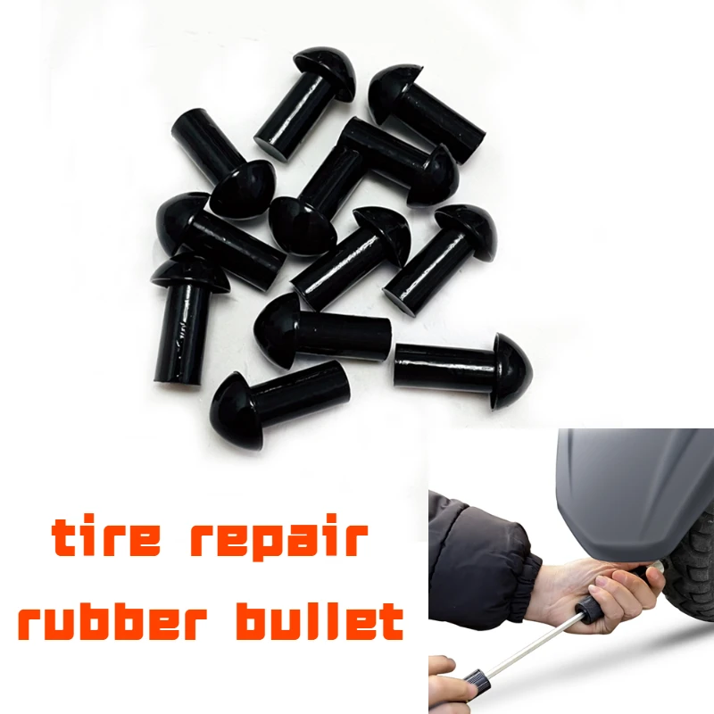 12pcs Universal Mushroom Shaped Tire Repair Tools Insert Plugs Tubeless Tire Repair Plug Socket, Black Ремонт Автомобильных Шин