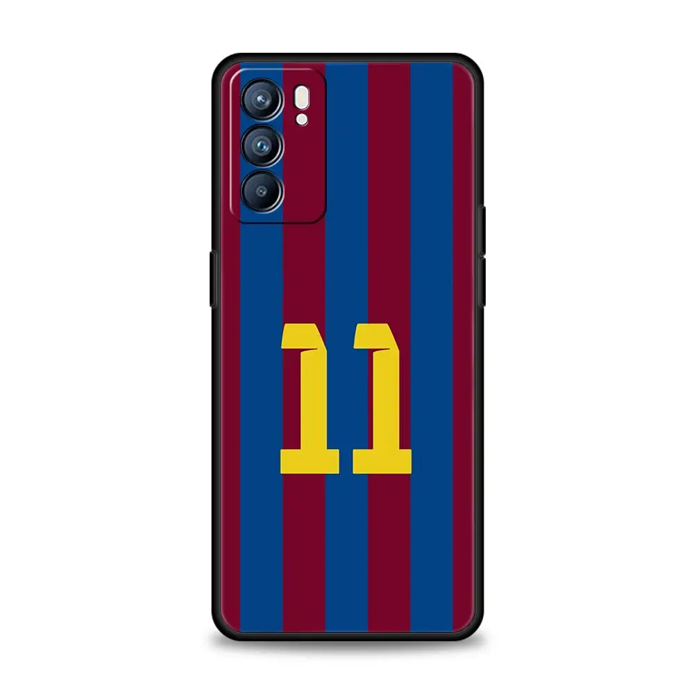 FootBall Number 7 10 30 Phone Case For Oppo Find X5 A54 A53 A52 A9 2020 A15 A95 A16 A76 A74 A12 Reno7 SE Reno6 Pro Plus 5G Cover