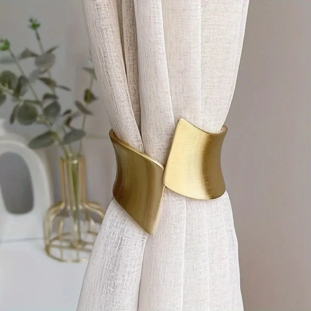 Hebillas  cortina  Metal dorado elegantes, Clips corativos mornos  resorte para el hogar y la oficina, hebilla  cortina para sal