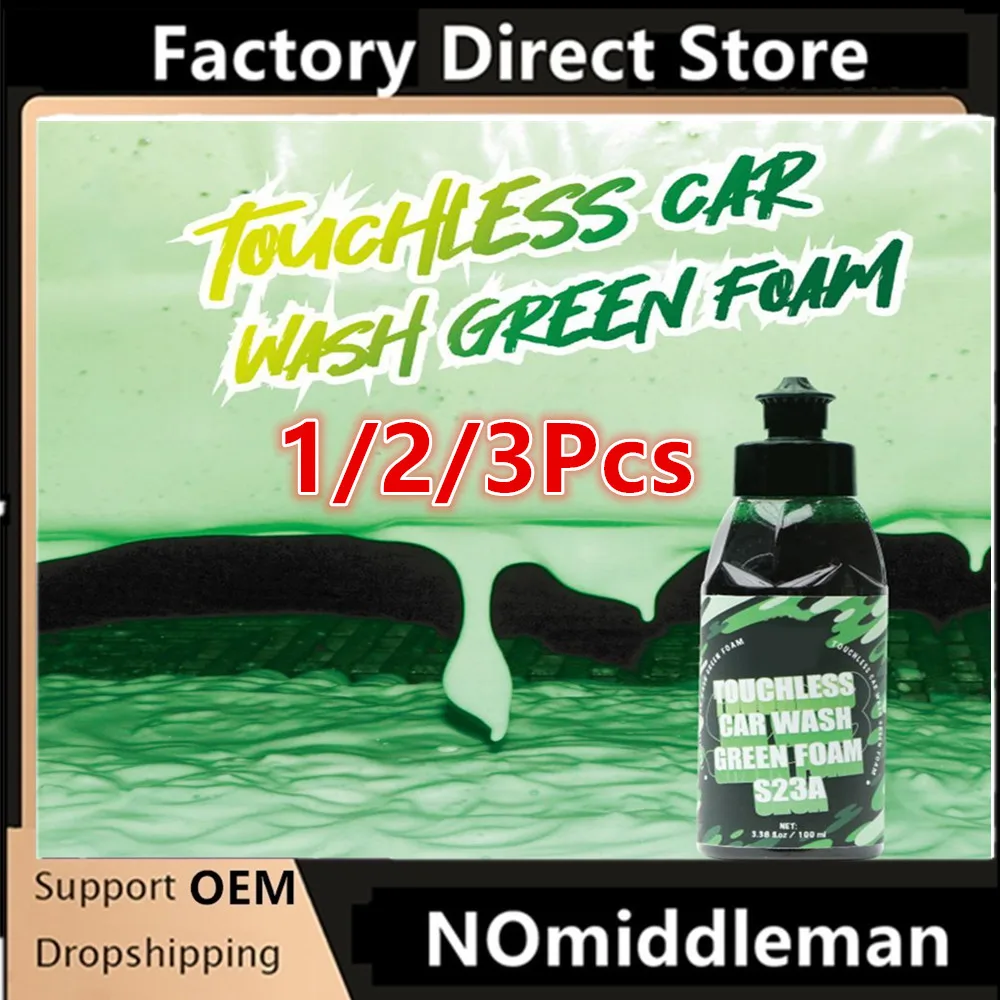 1/2/3x صابون غسيل السيارات الرغوي الأخضر (يعمل مع مدفع الرغوة والبنادق أو غسل الدلو) آمن للسيارات والشاحنات والدراجات النارية والمركبات الترفيهية