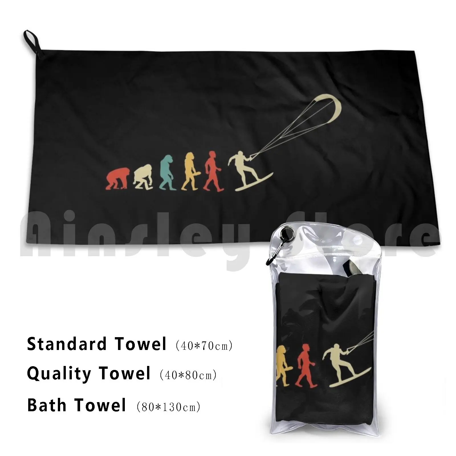 Kite Boarder Evolution Bath Towel Beach Cushion Kite Evolution Kiteboarding Surfer Kitesurf Riding Kiteboard Waves