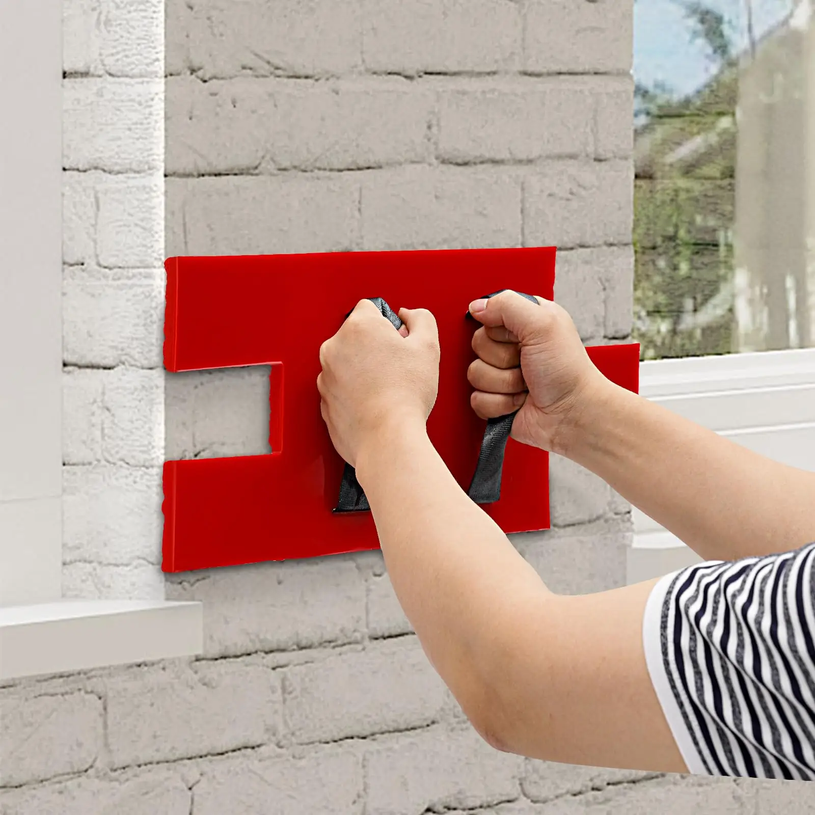 ختم خرسانة من البولي يوريثان، حصيرة نسيج خرساني للمسات نهائية من الأنماط المختومة، أدوات ختم قالب جدار الأسمنت الحجري - مثالية للاستخدام بنفسك، Con