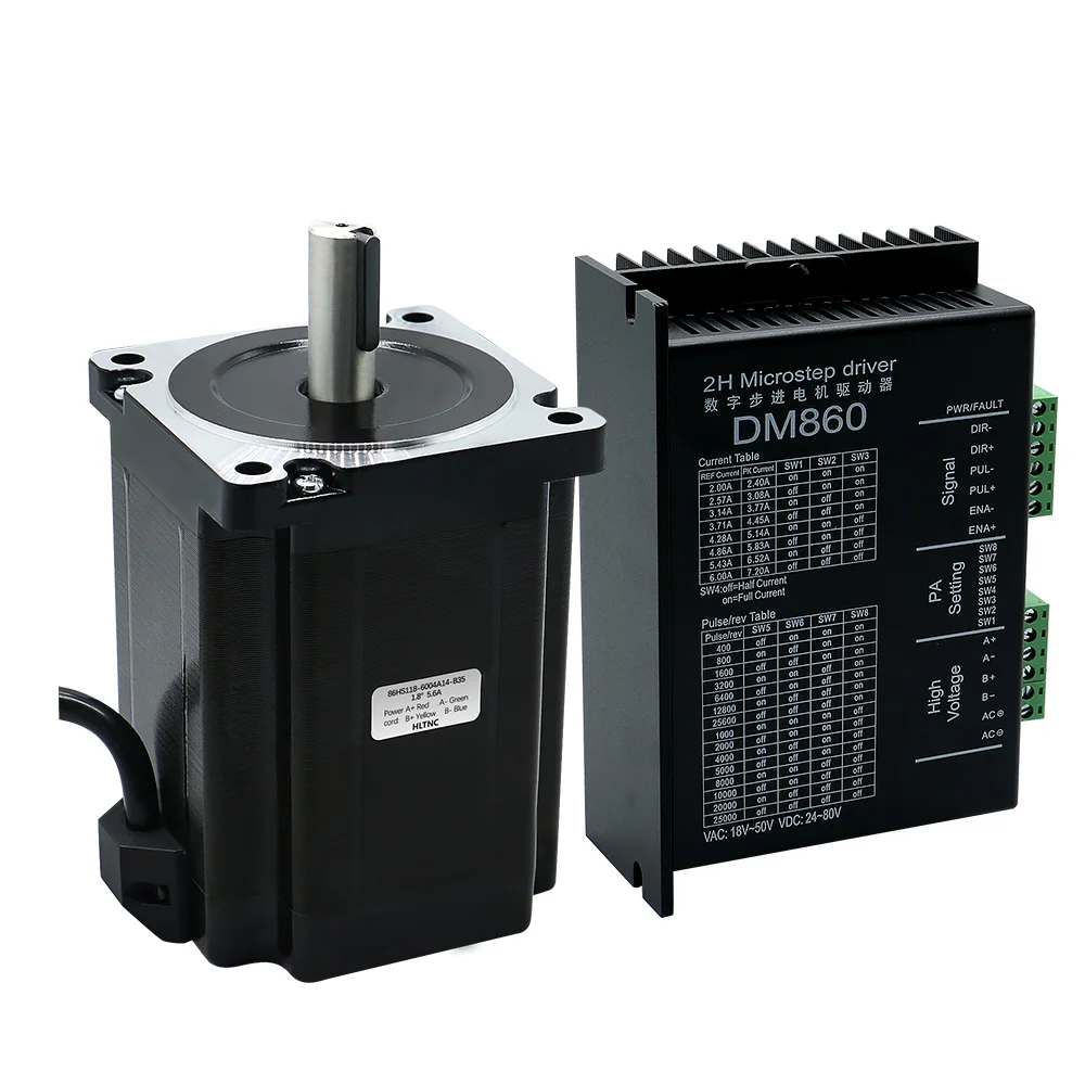 NEMA34 CNC Stepper Motor 86X118mm 8.5.m 6A With 14mm Single Or Dual Key  Shaft 85Kg.cm Torque With DM860hH Driver For CNC Machine - AliExpress  202216001