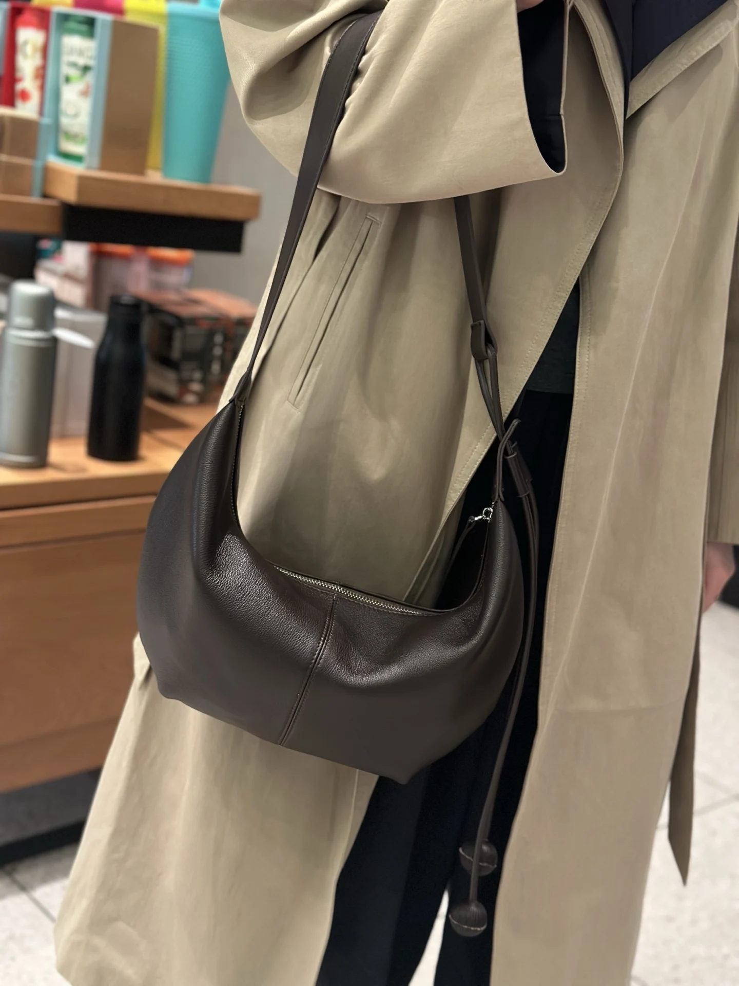 

Original Design Dumpling ape Leather Bag Casual Fem Sle 2025 New Collection Soft Cotton Zipper Closure Lightweight