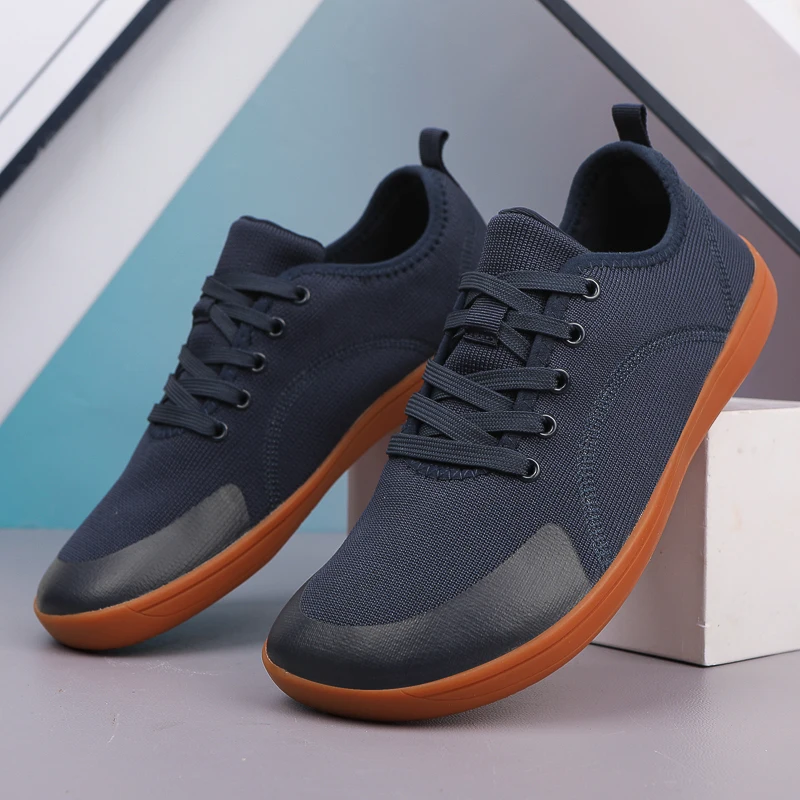 Fashion Unisex Wider Shoes Breathable Mesh Men Barefoot Wide-toed Shoes New Flats Soft Zero Drop Sole Wider Toe Sneakes Big Size