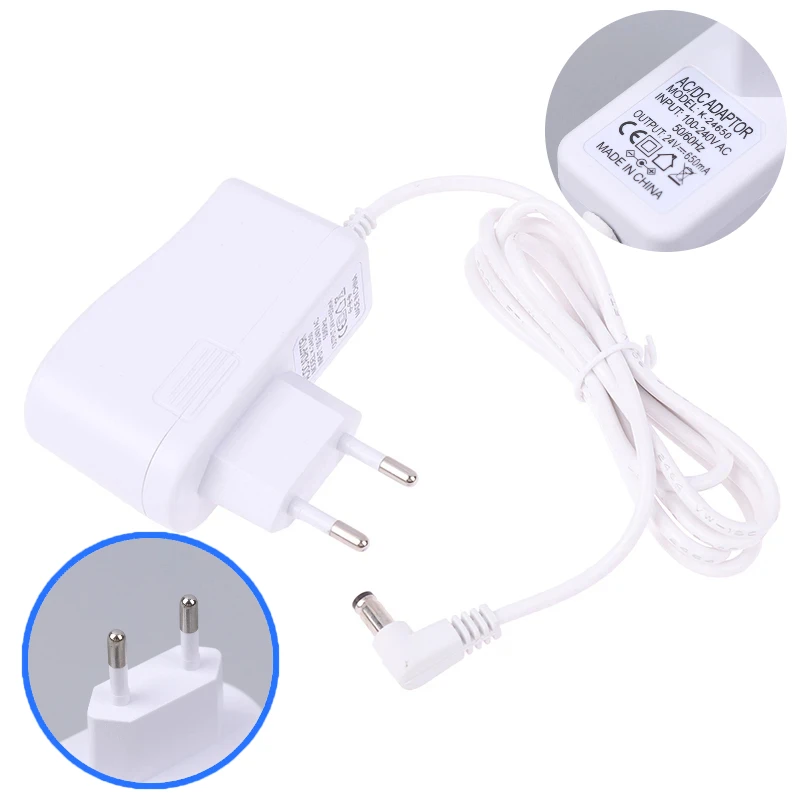 B*New 1PCS White EU Plug Power Adapter For 24V 650ma Power Adapter For Aromatherapy Air Humidifier Charger EU Adapter