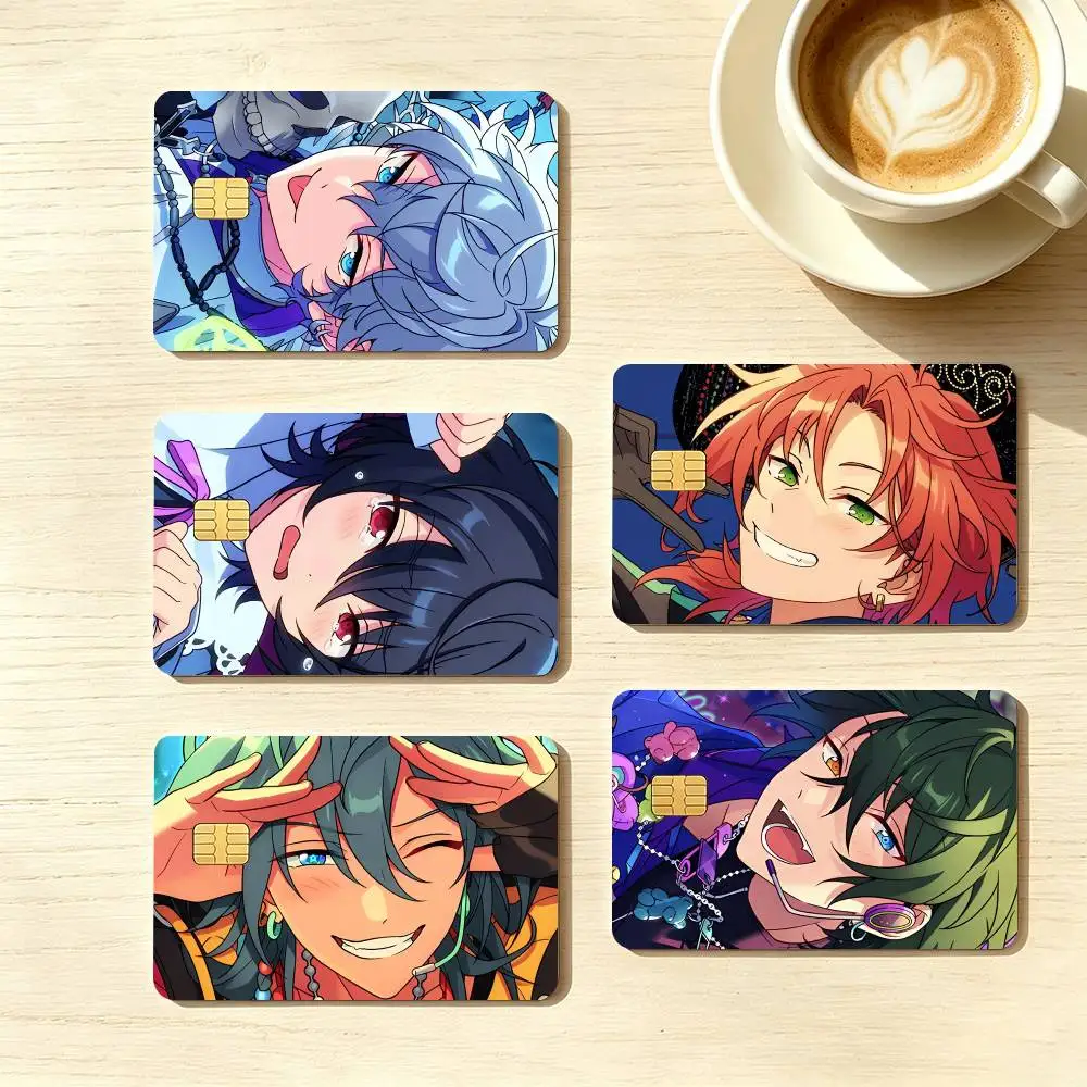 Hot Music Game Ensemble Stars Credit Card HD Stickers Game Card Decal Small Chip Waterproof Sticker Gift
