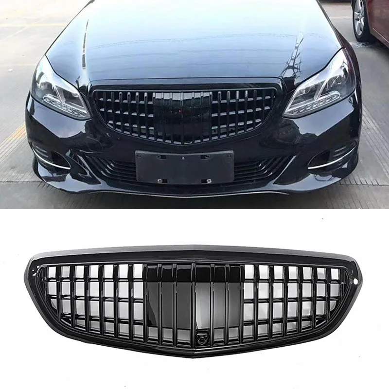 

Front Inlet Grille Racing Grill For Mercedes-Benz E-Class W212 2013 2014 2015 Modified to Maybach ABS Glossy black