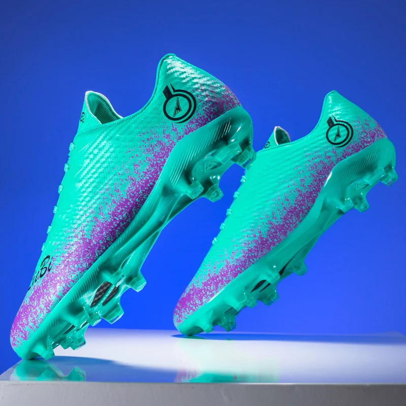 

2025 Football Shoes Men's High-Top Football Shoes Seamless Knitted Grass Competition Training Sports Shoes for Students with Lon