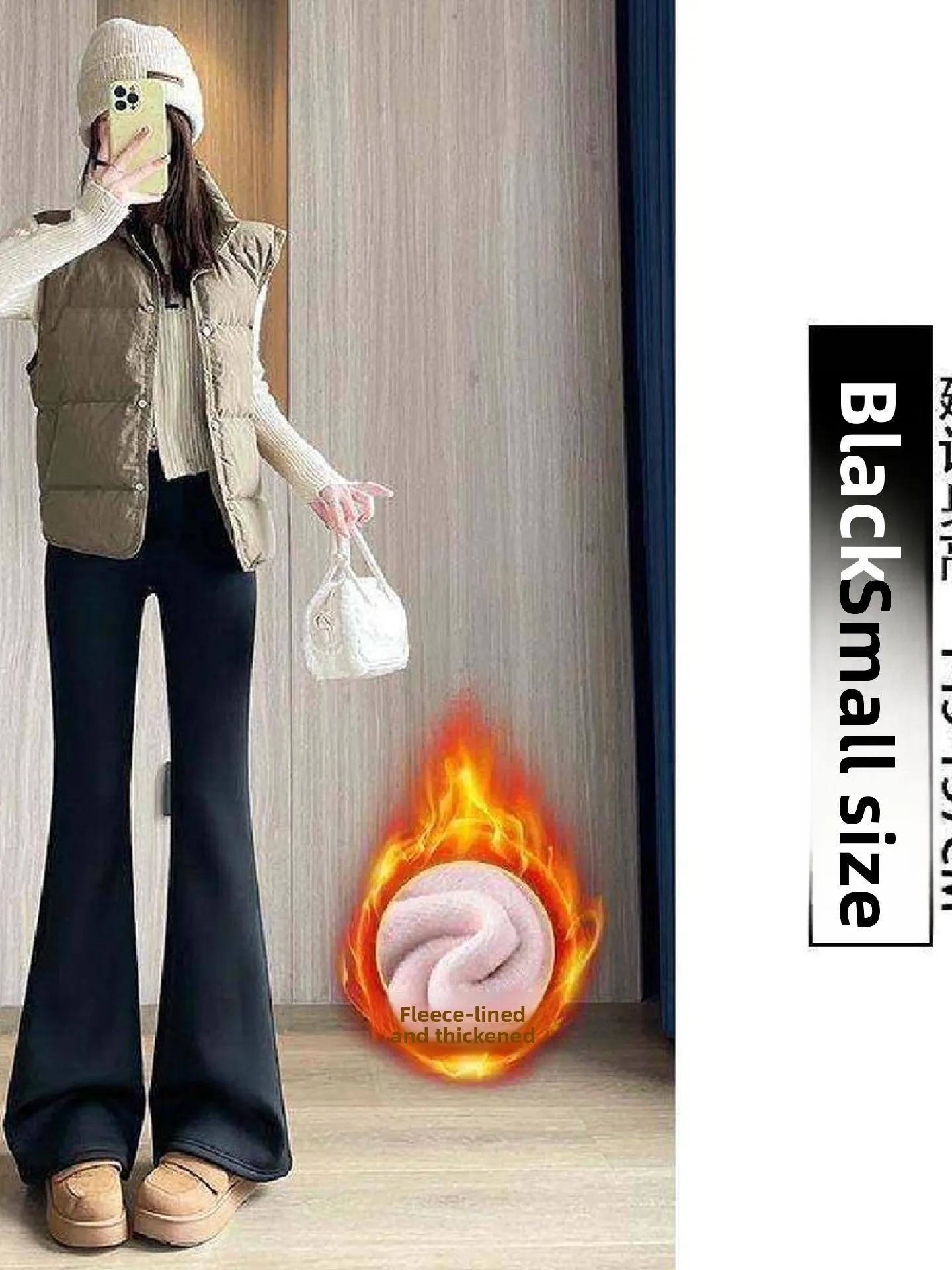 

Slimming Yoga Pants Flared Bell Bot Fce Lined arkskin Outerwear Faionable High Waist Tummy Control Butt Lifting Ca...