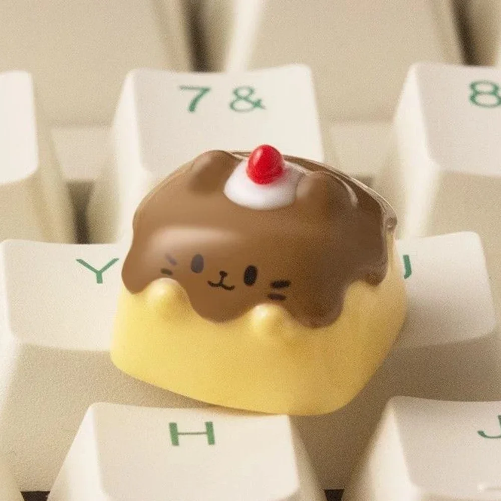 Resin Pudding Cat Keycap Original Cute - Mechanical Keyboard Keycap Personalized Decoration Gift
