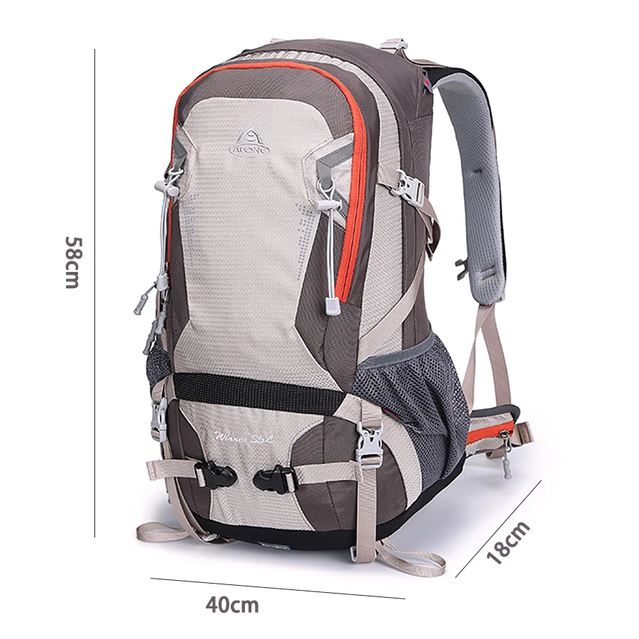 35L Outdoor Travel Hiking Backpack Climbing Backpack With Raincover for Men Women Framed Sports Trekking Camping Bag  Daypack