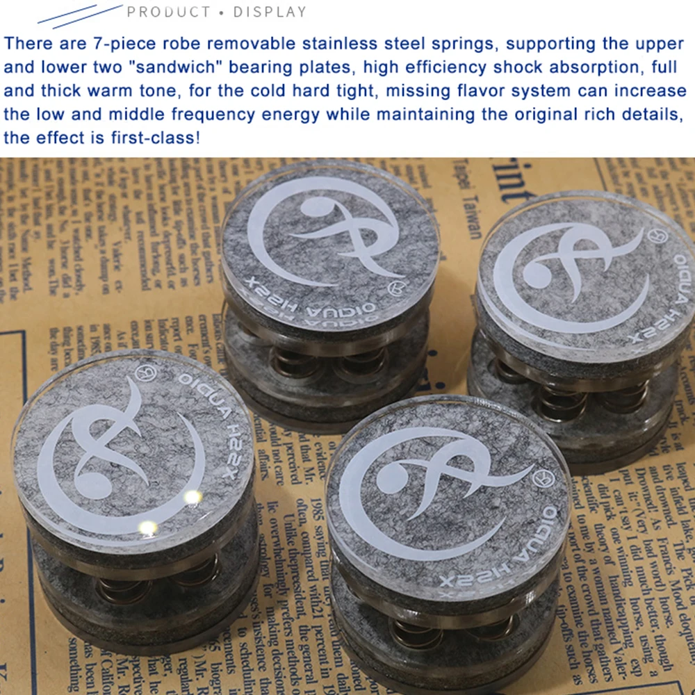 4 XSSH Âm Thanh HIFI Chân Đứng Loa Spike Tặng Kèm 1 Hộp Thép Chắc Chắn Kiểm Âm Sốc Gai Giảm Xóc Lò Xo Miếng Lót