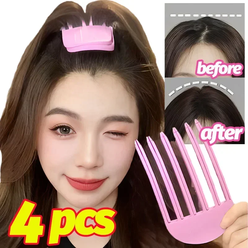 1-4PCS Naturally Fluffy Hair Styling Clip High Cranial Top Portable Korean 3/6Teeth Hairs Clip Sculpting Comb No Trace Accessory