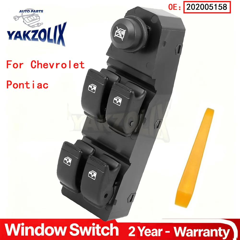 Interruptor Elevavidrios Delantero Izquierdo para Chevrolet Aveo Sedán/Hatchback, Pontiac G3 Wave 2007-2011, 202005158