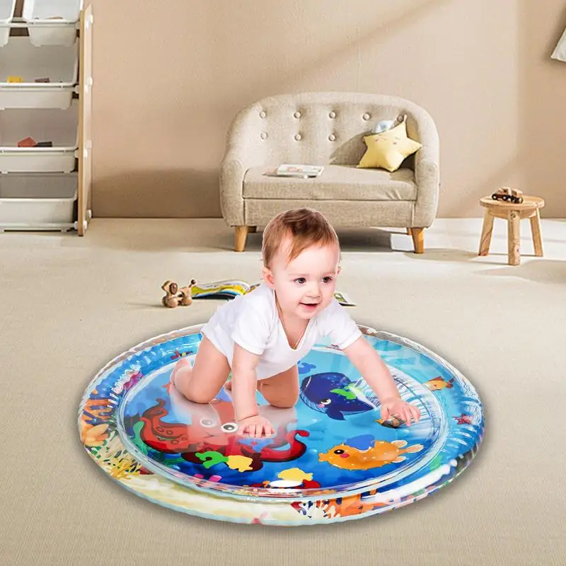 Alfombra de juego de agua para bebé, suelo de barriga, estera de agua inflable, juguetes educativos sensoriales, centro de actividades de habilidad motora