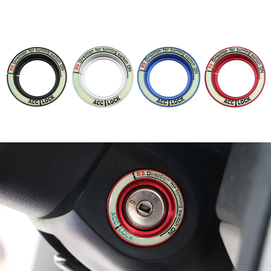 Car Ignition Key Hole  Ring Circle Cover Garnish Stickers for Ford Focus 2 3 Mk2 Mk3 Escape Kuga Fusion Mondeo Accessories